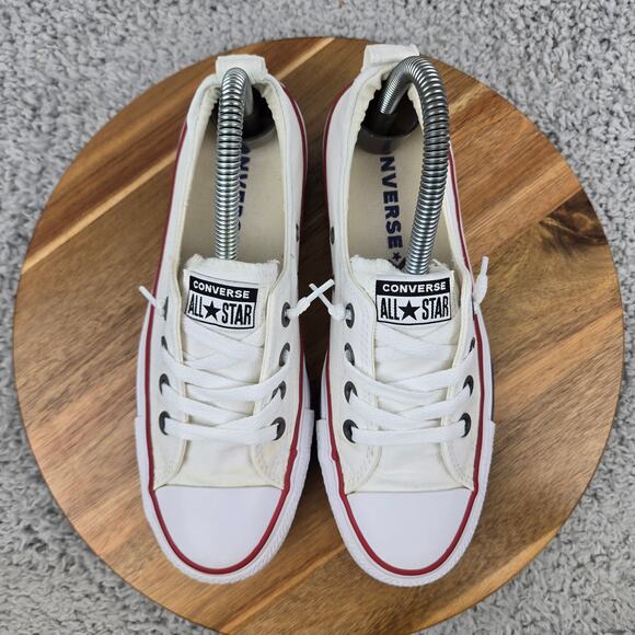 Converse Womens 7.5 CTAS Shoreline White Canvas Y2K Casual Shoes Slip Sneaker - Picture 5 of 12